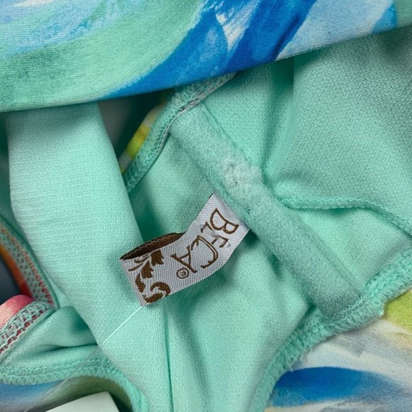 Becca‎ by Rebecca Virtue Women's Multicolor Bikini Swimwear Top Large NWT 6274 - Picture 3 of 6